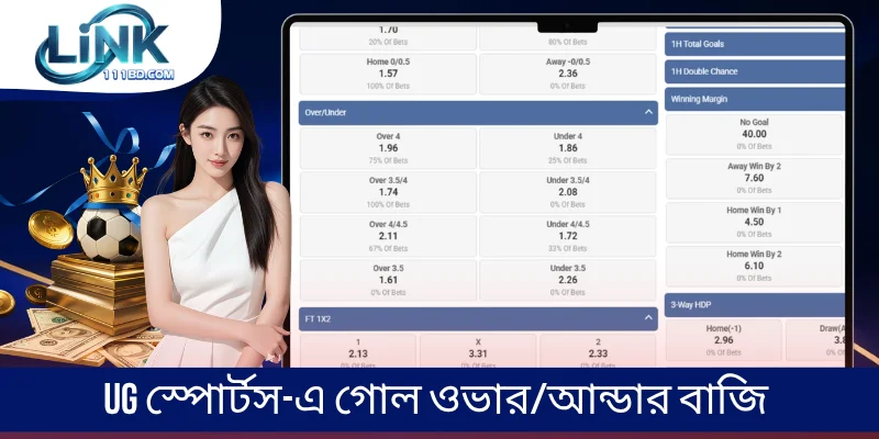 UG স্পোর্টস-এ গোল ওভার/আন্ডার বাজি
