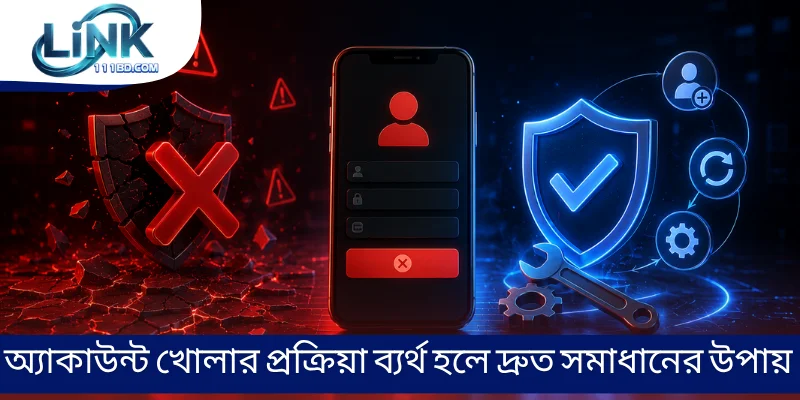 অ্যাকাউন্ট খোলার প্রক্রিয়া ব্যর্থ হলে দ্রুত সমাধানের উপায়